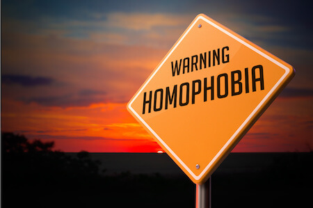 warning sign about homophobia