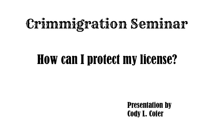 2 Crimmigration Title Slide