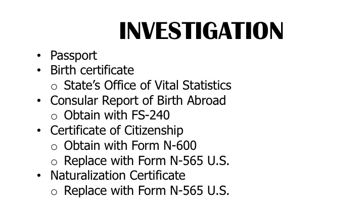 6 Crimmigration Documents of Citizenship