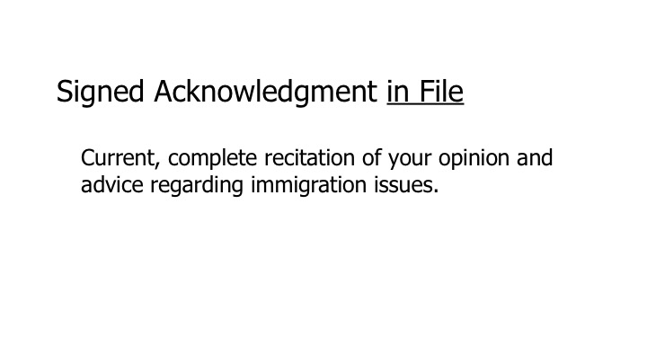 9.9.9.2 Crimmigration Acknowledgment in File