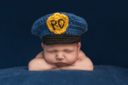 baby cop napping